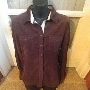 AT Last Chocolate Brown Pearl Snap Western Top